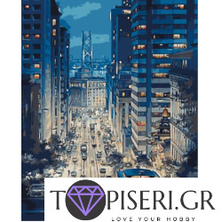 Ζωγραφική με αριθμούς Τοπίο δρόμος της πόλης