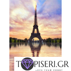 Painting By Numbers Landscape Eiffel Tower