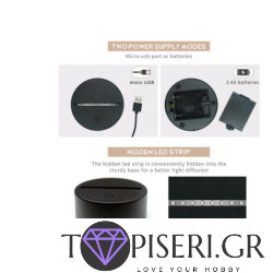 Παιδικά LED Φωτάκια Νυκτός 5D Πύργος του Άιφελ 7 χρώματα