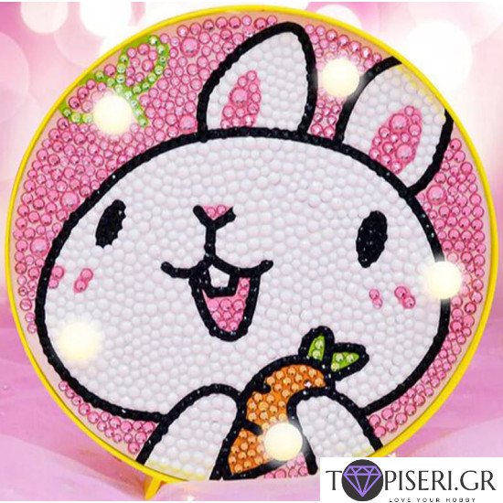 Children Night Led Lamp Bunny Round - Tapiseri.GR