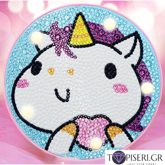 Children Night Led Lamp Unicorn Round - Tapiseri.GR