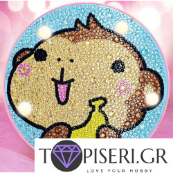 Children Night Led Lamp Monkey Round