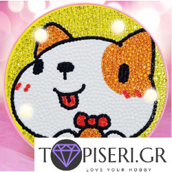 Children Night Led Lamp Kitty Round