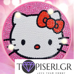 Children Night Led Lamp Kitty Cat Round