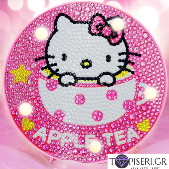 Παιδικά LED Φωτάκια Νυκτός Hello Kitty 2 στρογγυλό - Tapiseri.GR