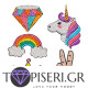 5Pcs Diamond Stickers For Decoration - Tapiseri.GR