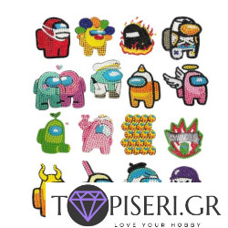 16Pcs Diamond Stickers For Decoration