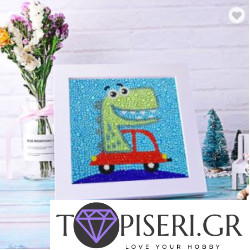 Diamond Painting For Kids With Frame Dinosaur
