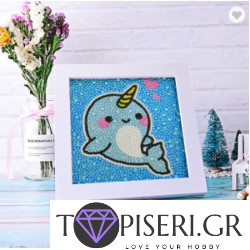 Diamond Painting For Kids With Frame Dolphin 3