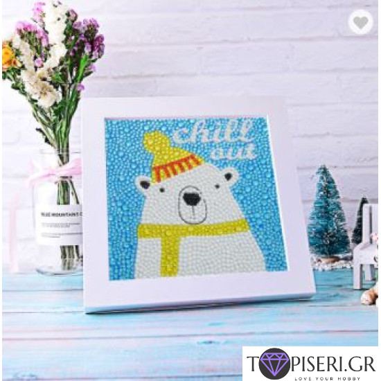 Diamond Painting For Kids With Frame Big Bear - Tapiseri.GR