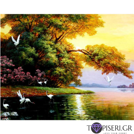 ECO Diamond Painting Landscape With Birds - Tapiseri.GR ECO Diamond Painting Landscape With Birds - Tapiseri.GR