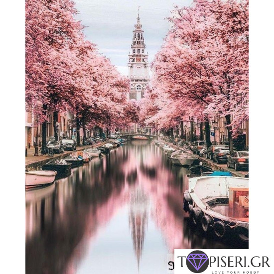 ECO Diamond Painting Pink Amsterdam - Tapiseri.GR