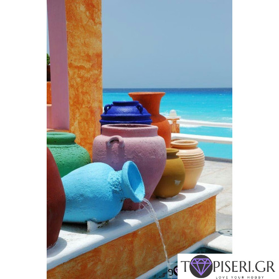 Painting By Numbers Colored Vases - Tapiseri.GR