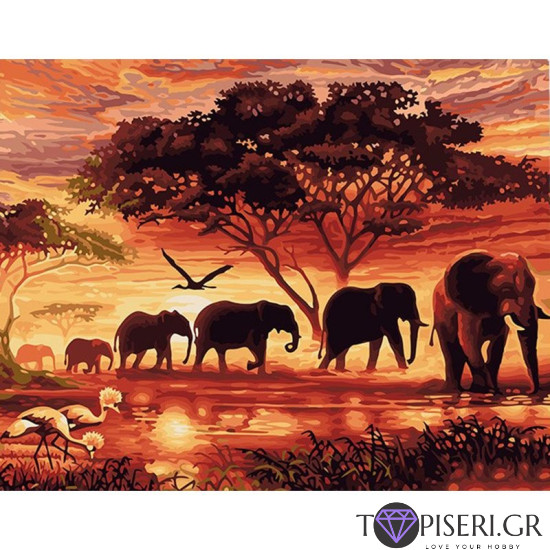 Painting By Numbers Africa - Tapiseri.GR Painting By Numbers Africa - Tapiseri.GR