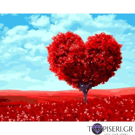 Painting By Numbers Tree Heart - Tapiseri.GR