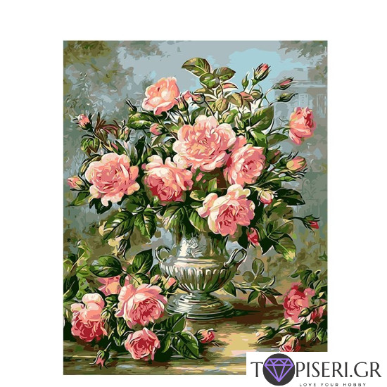 Painting By Numbers Roses - Tapiseri.GR