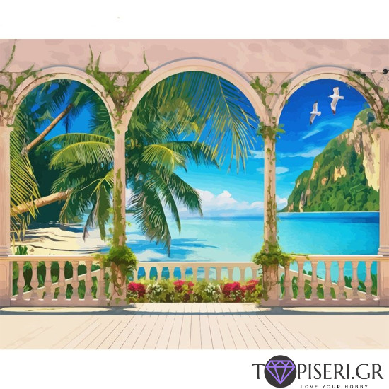 Painting By Numbers Sea View - Tapiseri.GR