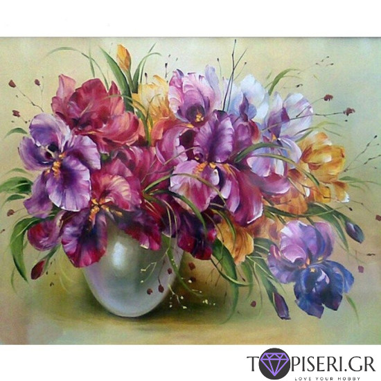 Painting By Numbers Flowers 11 - Tapiseri.GR