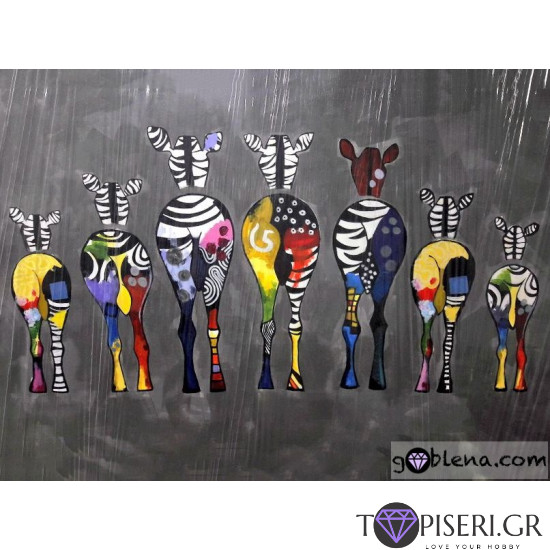 Painting By Numbers Zebras - Tapiseri.GR