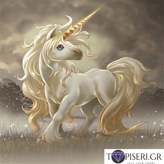 Diamond Painting White Unicorn - Tapiseri.GR
