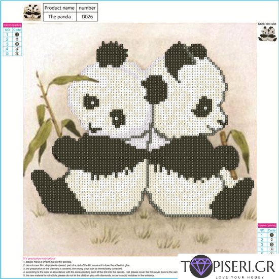 ECO Diamond Painting Pandy - Tapiseri.GR ECO Diamond Painting Pandy - Tapiseri.GR