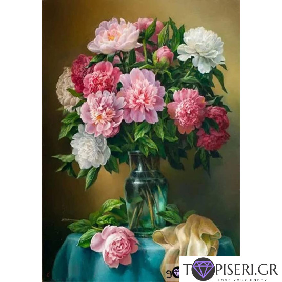 Diamond Painting Peony - Tapiseri.GR Diamond Painting Peony - Tapiseri.GR