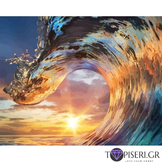 Painting By Numbers Wave - Tapiseri.GR