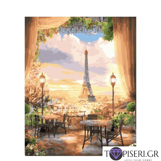 Painting By Numbers Parisian Terrace - Tapiseri.GR