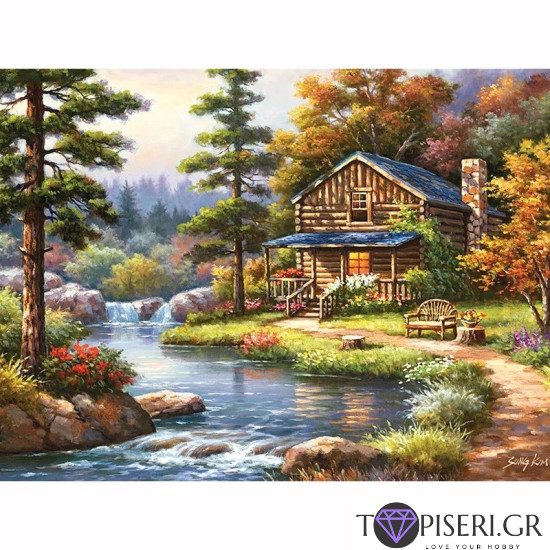ECO Diamond Painting Forest Lodge - Tapiseri.GR