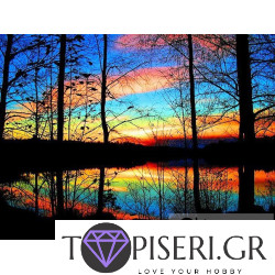 ECO Diamond Painting Sunset Over The River