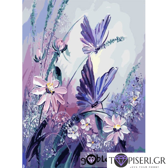 ECO Diamond Painting Purple Flowers - Tapiseri.GR ECO Diamond Painting Purple Flowers - Tapiseri.GR