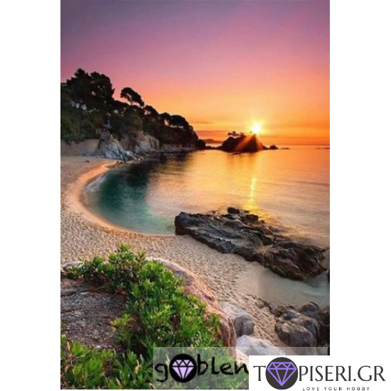 ECO Diamond Painting Sunset On The Beach - Tapiseri.GR