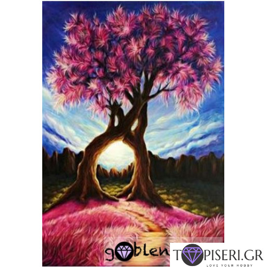 ECO Diamond Painting Pink Trees - Tapiseri.GR