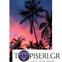 ECO Diamond Painting Landscape With Palms 2