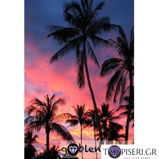 ECO Diamond Painting Landscape With Palms 2 - Tapiseri.GR