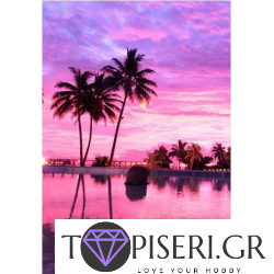 ECO Diamond Painting Landscape With Palms 4