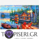 ECO Diamond Painting Landscape With Lake - Tapiseri.GR ECO Diamond Painting Landscape With Lake - Tapiseri.GR