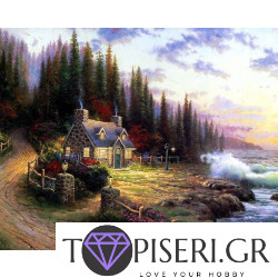 Painting By Numbers Cottage In Forest