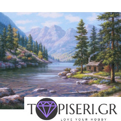 Painting By Numbers Cottage In Forest 2