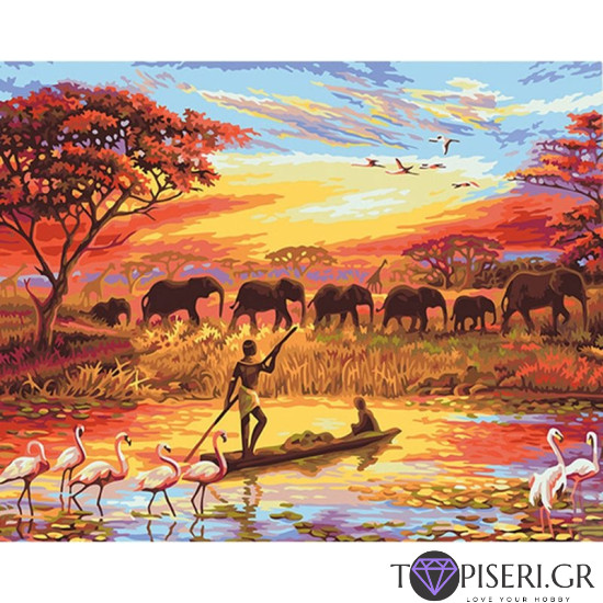 Painting By Numbers Africa 2 - Tapiseri.GR