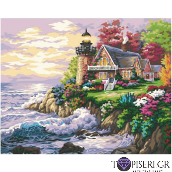 Painting By Numbers Light House 4 - Tapiseri.GR