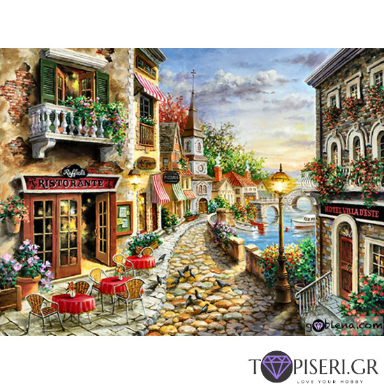 Diamond Painting Restaurant In Italy - Tapiseri.GR