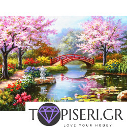 Diamond Painting Bridge In The Garden