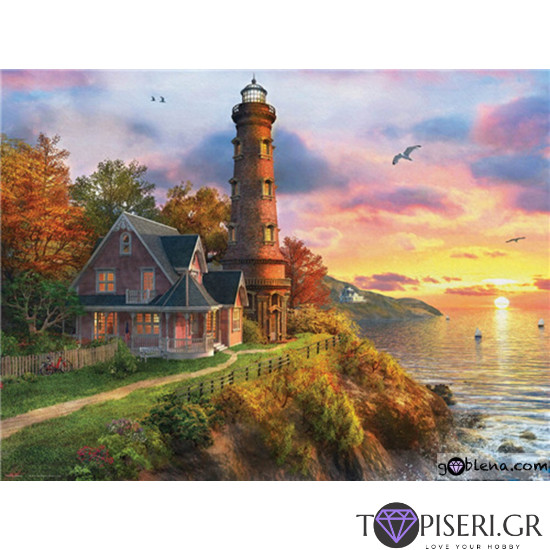 Diamond Painting Light House On Sunset - Tapiseri.GR