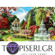 Diamond Painting Bench Near A Fountain - Tapiseri.GR