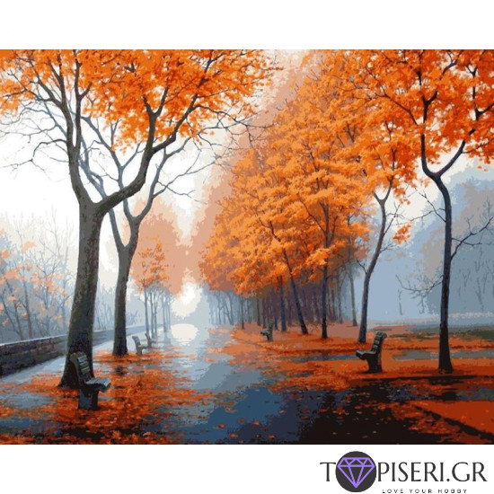 Painting By Numbers Autumn Landscape - Tapiseri.GR