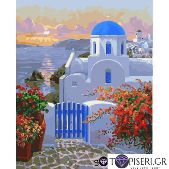Ζωγραφική με αριθμούς Σαντορίνη 3 - Tapiseri.GR
