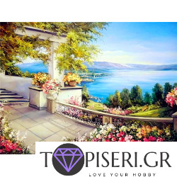 Diamond Painting View From Colorful Terrace