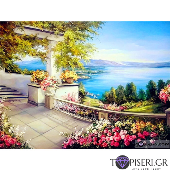 Diamond Painting View From Colorful Terrace - Tapiseri.GR