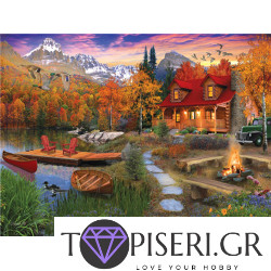 Diamond Painting Lodge In Autumn